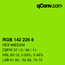 Farbcode: RGB 142 226 8 | qconv.com