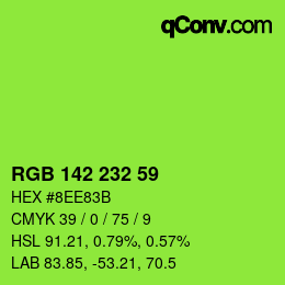 Color code: RGB 142 232 59 | qconv.com
