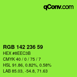 Color code: RGB 142 236 59 | qconv.com