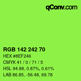 Color code: RGB 142 242 70 | qconv.com