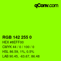 Color code: RGB 142 255 0 | qconv.com