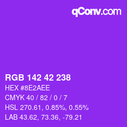 Color code: RGB 142 42 238 | qconv.com