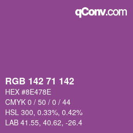 Color code: RGB 142 71 142 | qconv.com