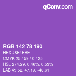 Código de color: RGB 142 78 190 | qconv.com