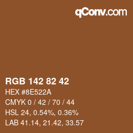 Farbcode: RGB 142 82 42 | qconv.com