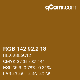 カラーコード: RGB 142 92.2 18 | qconv.com