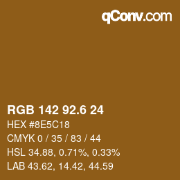 カラーコード: RGB 142 92.6 24 | qconv.com