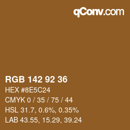 カラーコード: RGB 142 92 36 | qconv.com