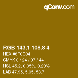 カラーコード: RGB 143.1 108.8 4 | qconv.com