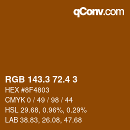 カラーコード: RGB 143.3 72.4 3 | qconv.com