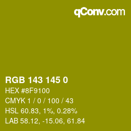 カラーコード: RGB 143 145 0 | qconv.com