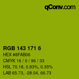 カラーコード: RGB 143 171 6 | qconv.com