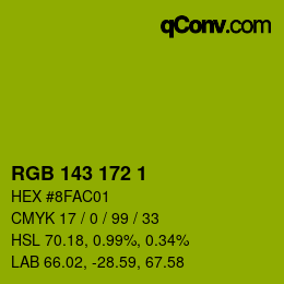 カラーコード: RGB 143 172 1 | qconv.com