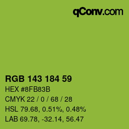 カラーコード: RGB 143 184 59 | qconv.com