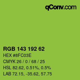 Color code: RGB 143 192 62 | qconv.com