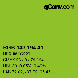 カラーコード: RGB 143 194 41 | qconv.com