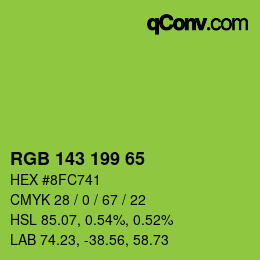 Color code: RGB 143 199 65 | qconv.com