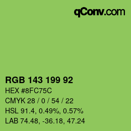 Color code: RGB 143 199 92 | qconv.com