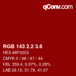 カラーコード: RGB 143 2.2 3.6 | qconv.com
