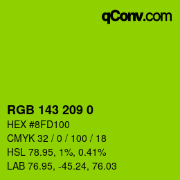 Color code: RGB 143 209 0 | qconv.com