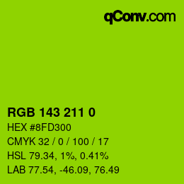 Color code: RGB 143 211 0 | qconv.com