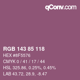 Color code: RGB 143 85 118 | qconv.com