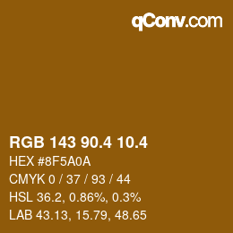 カラーコード: RGB 143 90.4 10.4 | qconv.com