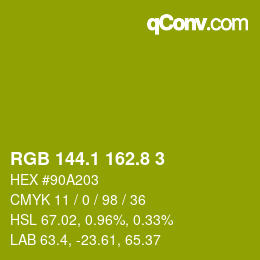 カラーコード: RGB 144.1 162.8 3 | qconv.com