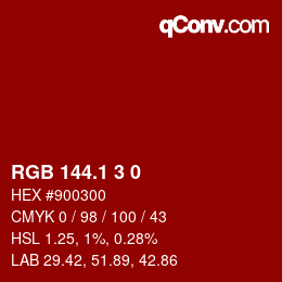 カラーコード: RGB 144.1 3 0 | qconv.com