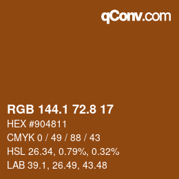 Color code: RGB 144.1 72.8 17 | qconv.com