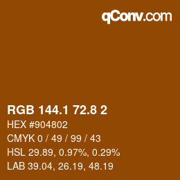Color code: RGB 144.1 72.8 2 | qconv.com