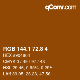Color code: RGB 144.1 72.8 4 | qconv.com