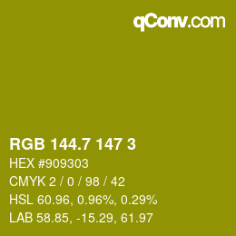 カラーコード: RGB 144.7 147 3 | qconv.com