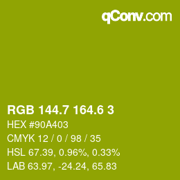 カラーコード: RGB 144.7 164.6 3 | qconv.com