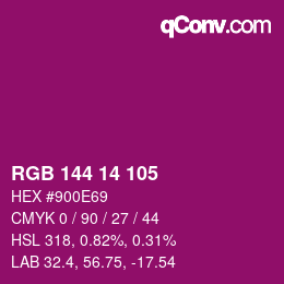 Color code: RGB 144 14 105 | qconv.com