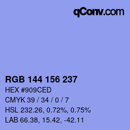 Color code: RGB 144 156 237 | qconv.com - big