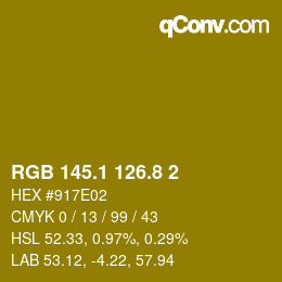 カラーコード: RGB 145.1 126.8 2 | qconv.com