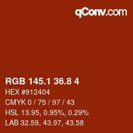 Color code: RGB 145.1 36.8 4 | qconv.com