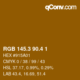 カラーコード: RGB 145.3 90.4 1 | qconv.com