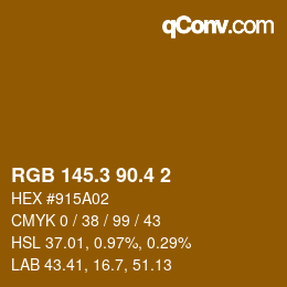 カラーコード: RGB 145.3 90.4 2 | qconv.com
