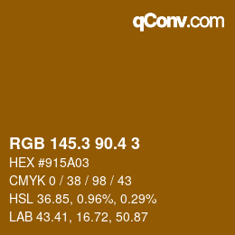 カラーコード: RGB 145.3 90.4 3 | qconv.com