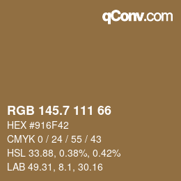 カラーコード: RGB 145.7 111 66 | qconv.com