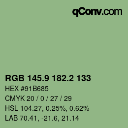 Color code: RGB 145.9 182.2 133 | qconv.com