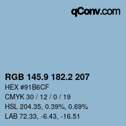 Color code: RGB 145.9 182.2 207 | qconv.com