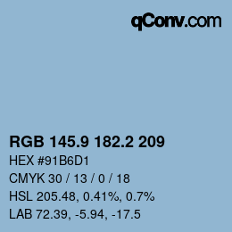 Color code: RGB 145.9 182.2 209 | qconv.com