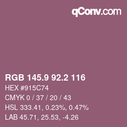Color code: RGB 145.9 92.2 116 | qconv.com