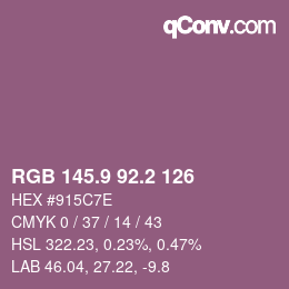 Color code: RGB 145.9 92.2 126 | qconv.com