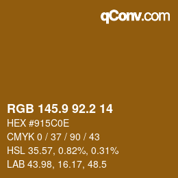 Color code: RGB 145.9 92.2 14 | qconv.com