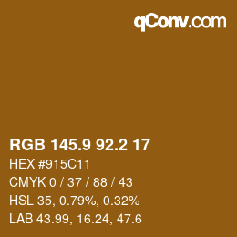 Color code: RGB 145.9 92.2 17 | qconv.com