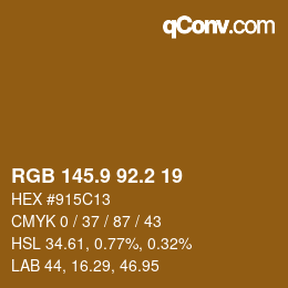 Color code: RGB 145.9 92.2 19 | qconv.com